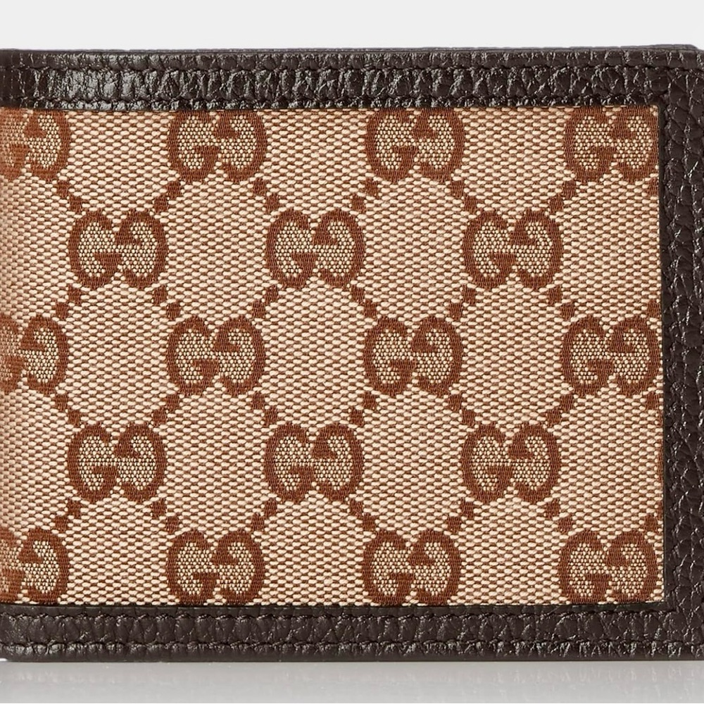 Gucci Guccissima Canvas and Ebony Leather Trim Men’s Wallet - Picture 4 of 7